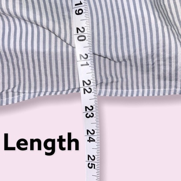 Lovers + Friends Coastal Blouse White Blue Off The Shoulder Ruffled Top Size XS - Picture 8 of 10